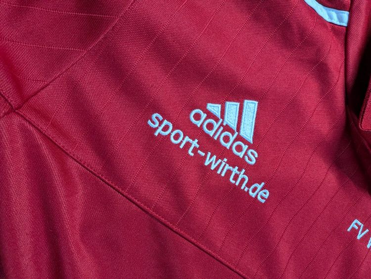 Adidas Red Training Top 3 Stripes Climacool Football imagen 3